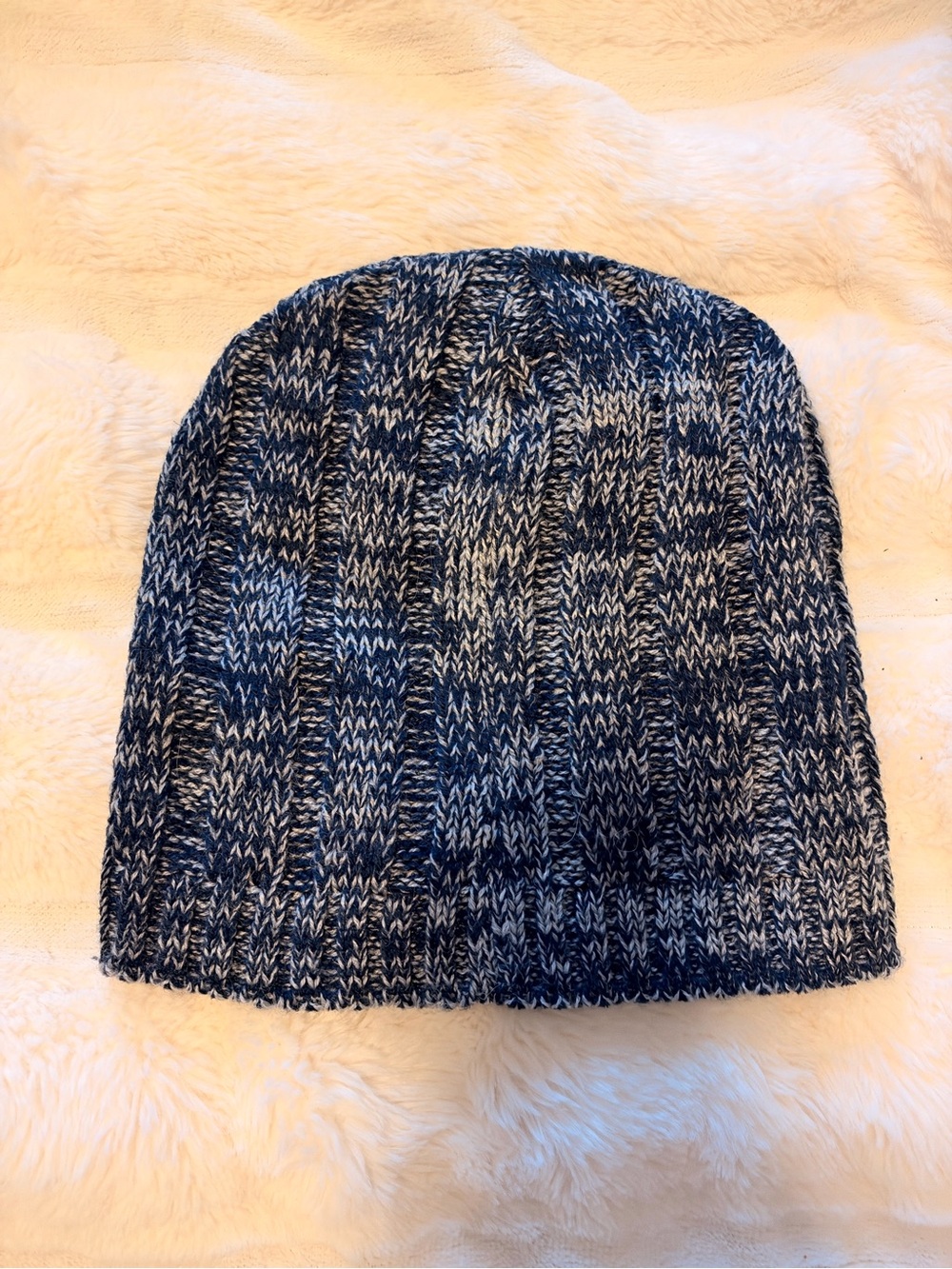 Kids Knit Beanie - Navy/Gray